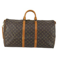 Louis Vuitton Keepall Bandouliere Bag Monogram Canvas Brown Canvas Travel Bag