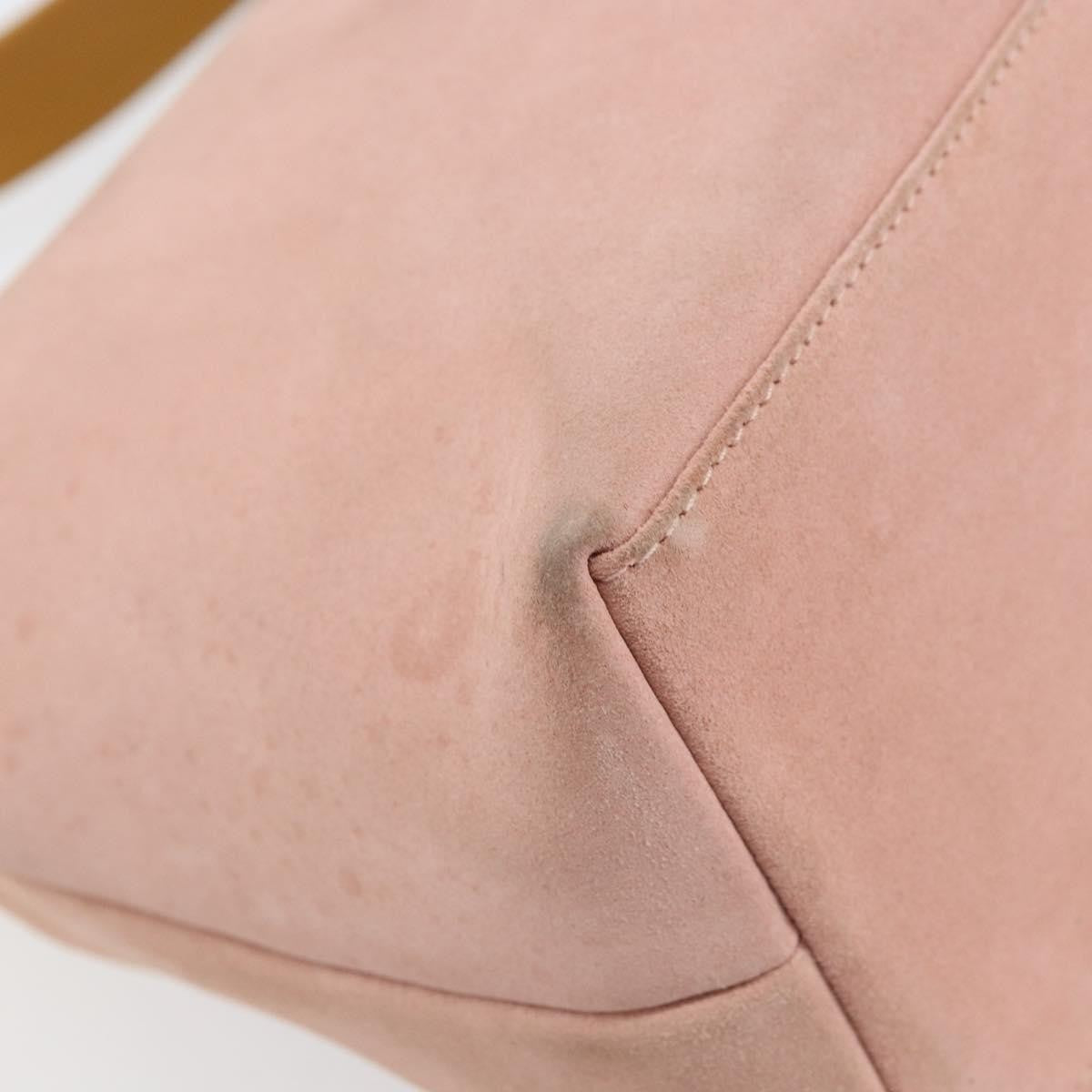 Gucci Vintage Handbag Suede Pink Suede Handbag (Pre-Owned)