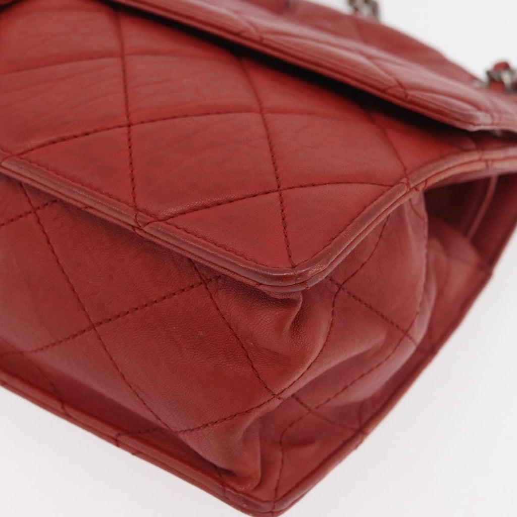 Chanel 2.55 Shoulder Bag Leather Red Leather Handbag