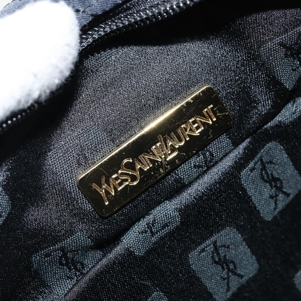 Saint Laurent Vintage Handbag Nylon Black Nylon Handbag (Pre-Owned)