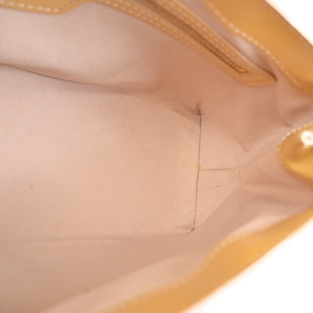 Louis Vuitton Wilshire Handbag Monogram Vernis Beige Patent_Leather Handbag