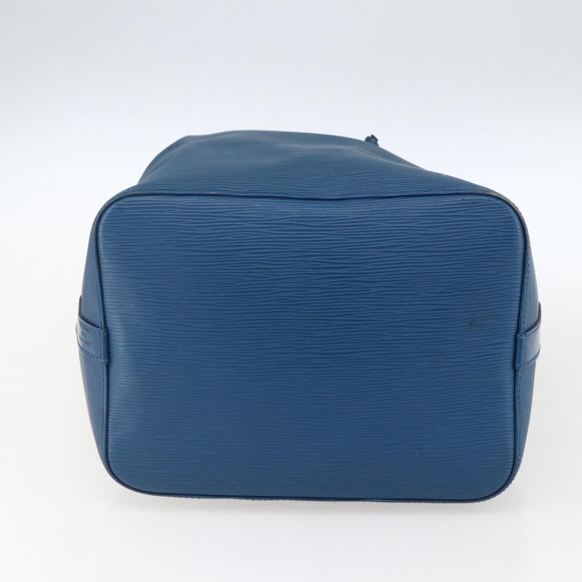 Louis Vuitton Petit Noe Handbag Epi Leather Blue Leather Shoulder Bag