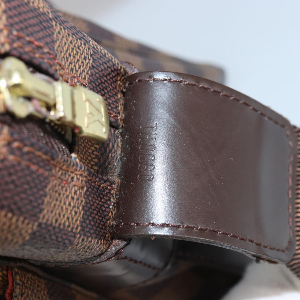 Louis Vuitton Naviglio Handbag Damier Brown Canvas Shoulder Bag