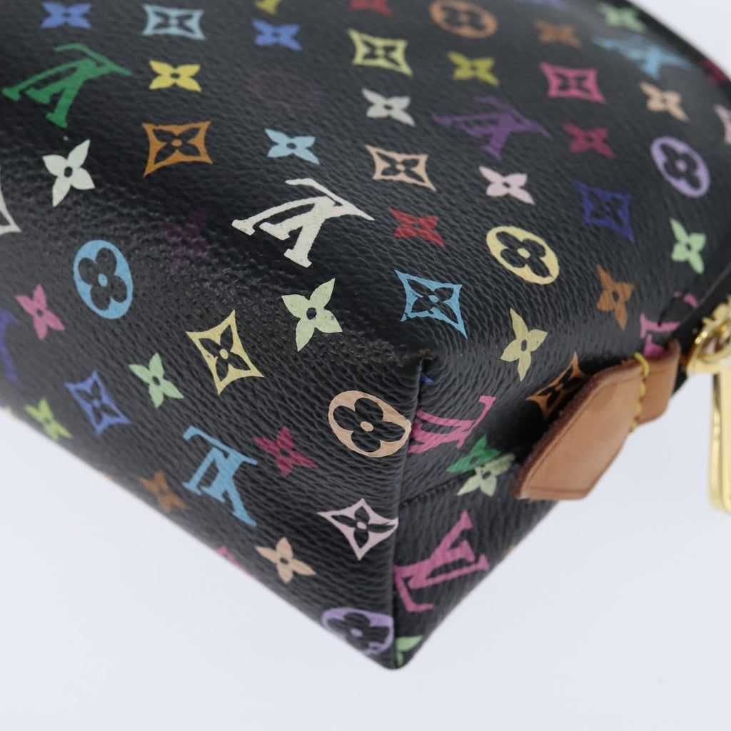Louis Vuitton Cosmetic Pouch Monogram Multicolor Black Canvas Clutche & Pouche Bag