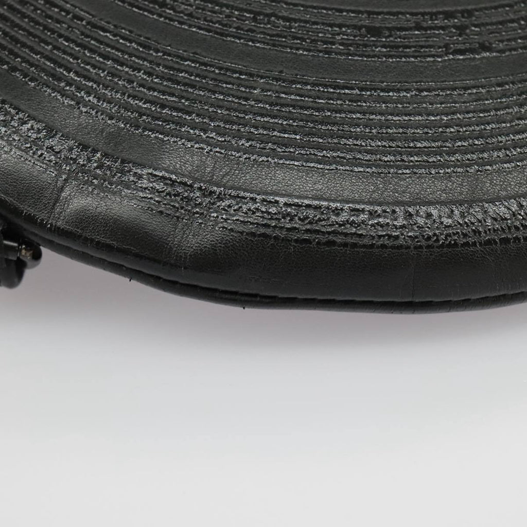 Louis Vuitton Disk Pouch Leather Black Leather Clutche & Pouche Bag