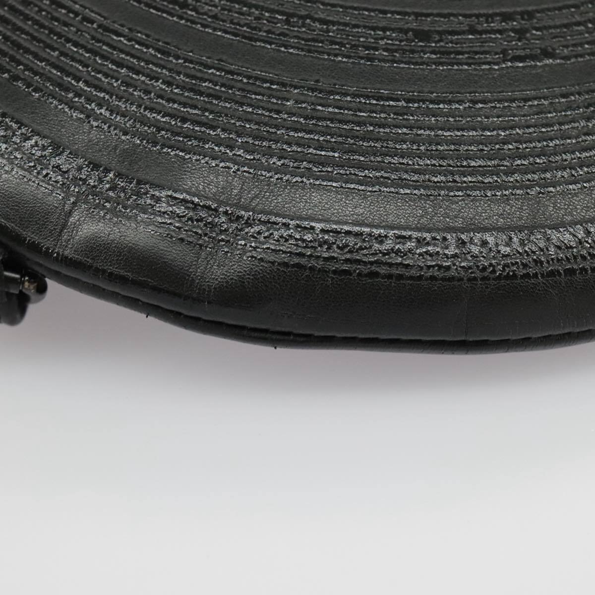 Louis Vuitton Disk Pouch Leather Black Leather Clutche & Pouche Bag
