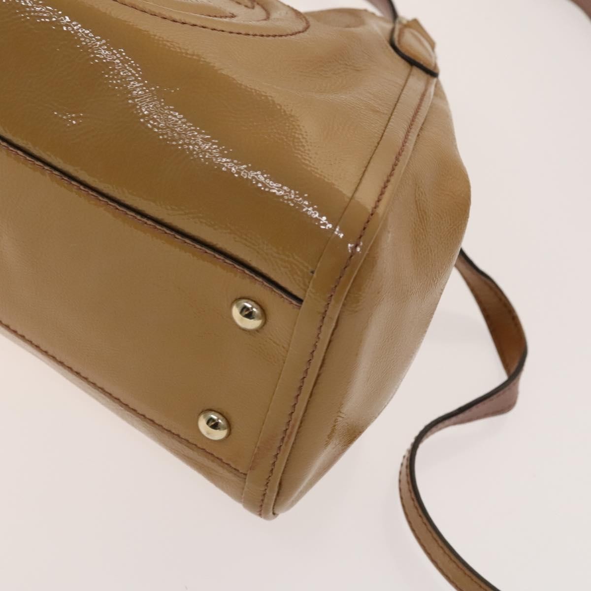 Gucci Soho Convertible Shoulder Bag Patent Beige Patent_Leather Shoulder Bag Bag (Pre-Owned)