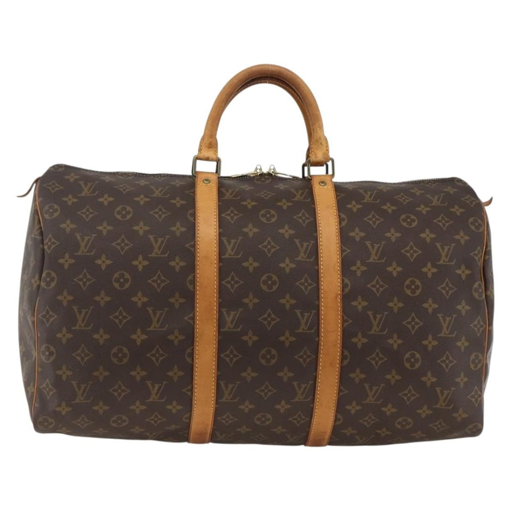 Louis Vuitton Keepall Bag Monogram Canvas Brown Canvas Travel Bag