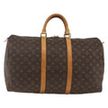 Louis Vuitton Keepall Bag Monogram Canvas Brown Canvas Travel Bag