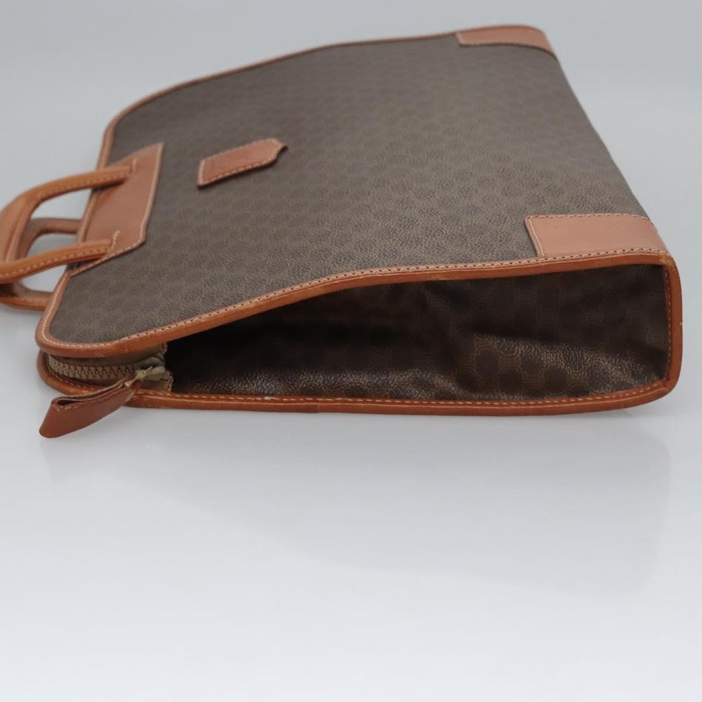 Celine Macadam Briefcase Canvas And Leather Brown Canvas Briefcase Bag