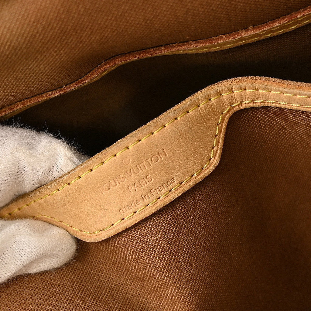 Louis Vuitton Palermo Handbag Monogram Canvas Brown Canvas Tote Bag