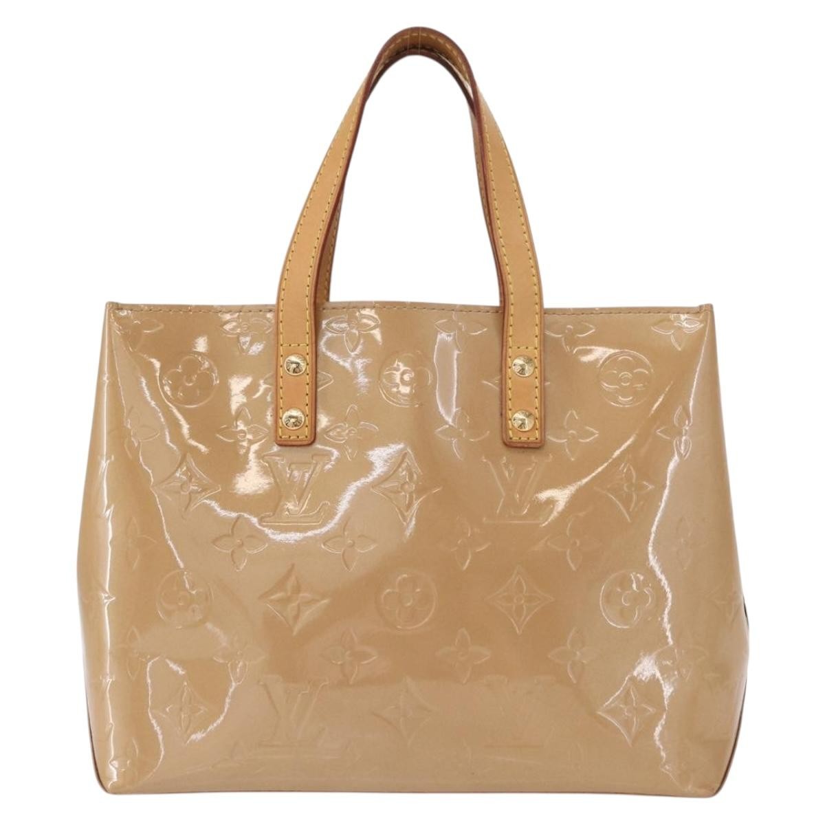 Louis Vuitton Reade Handbag Monogram Vernis Beige Patent_Leather Handbag
