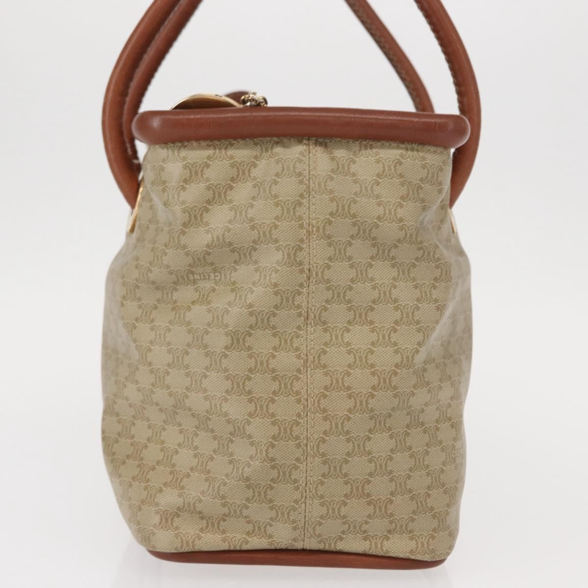 Celine Vintage Macadam Handbag Canvas And Leather Beige Canvas Handbag