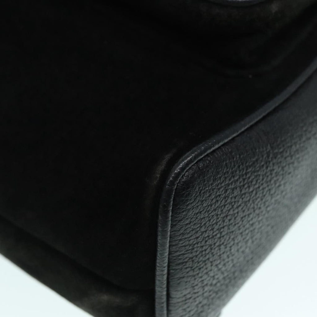 Gucci Gucci Bamboo Backpack Daim Black Suede Backpack Bag (Pre-Owned)