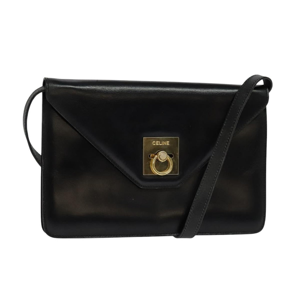 Celine Envelope Shoulder Bag Leather Black Leather Shoulder Bag Bag