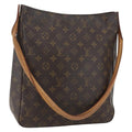 Louis Vuitton Monogram Looping Handbag Monogram Canvas Brown Canvas Shoulder Bag