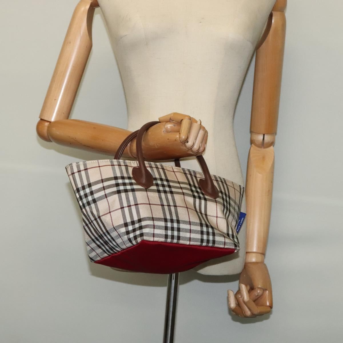 Burberry Nova Check Blue Label Nylon Beige Nylon Tote Bag