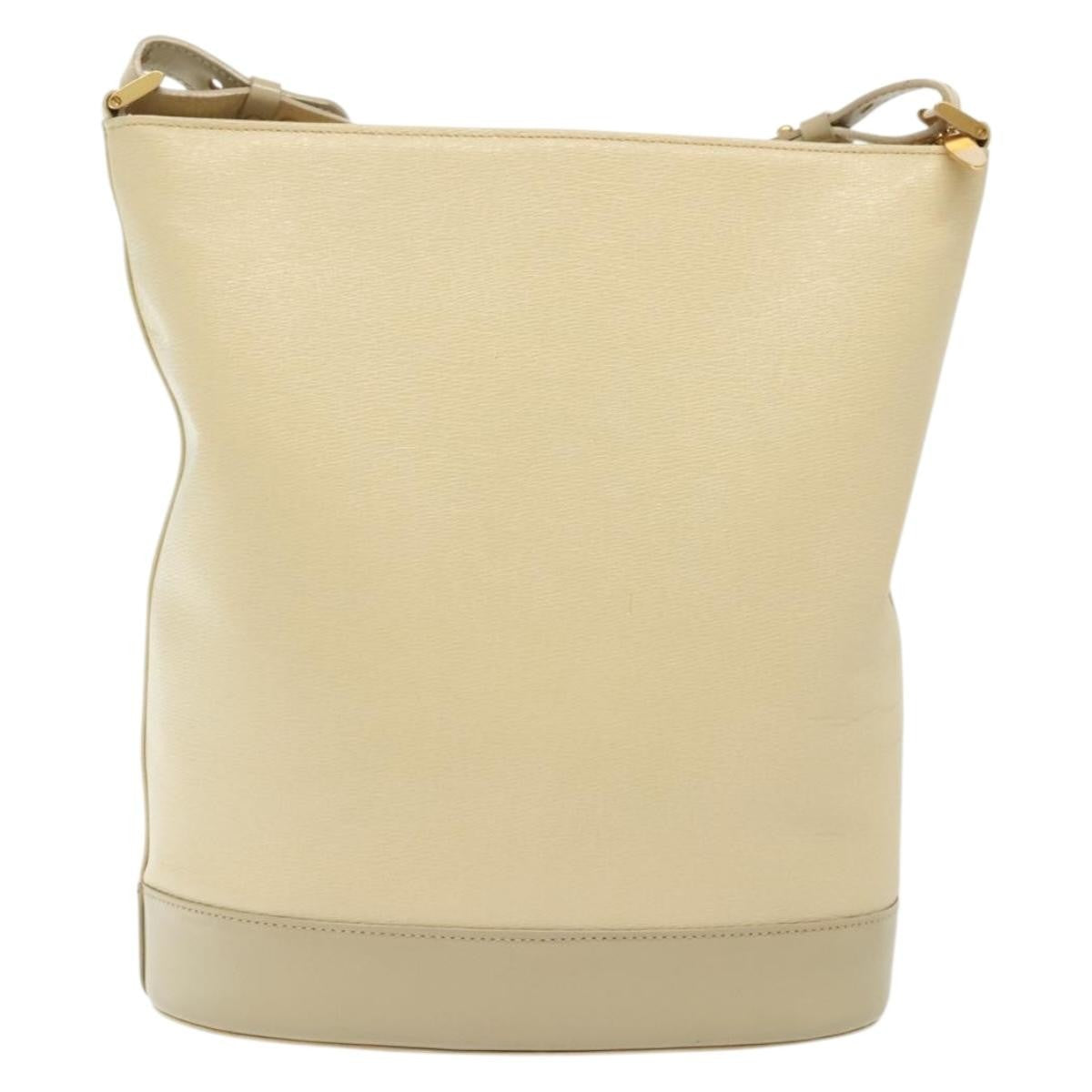 Burberry Shoulder Bag Leather Beige Leather Shoulder Bag
