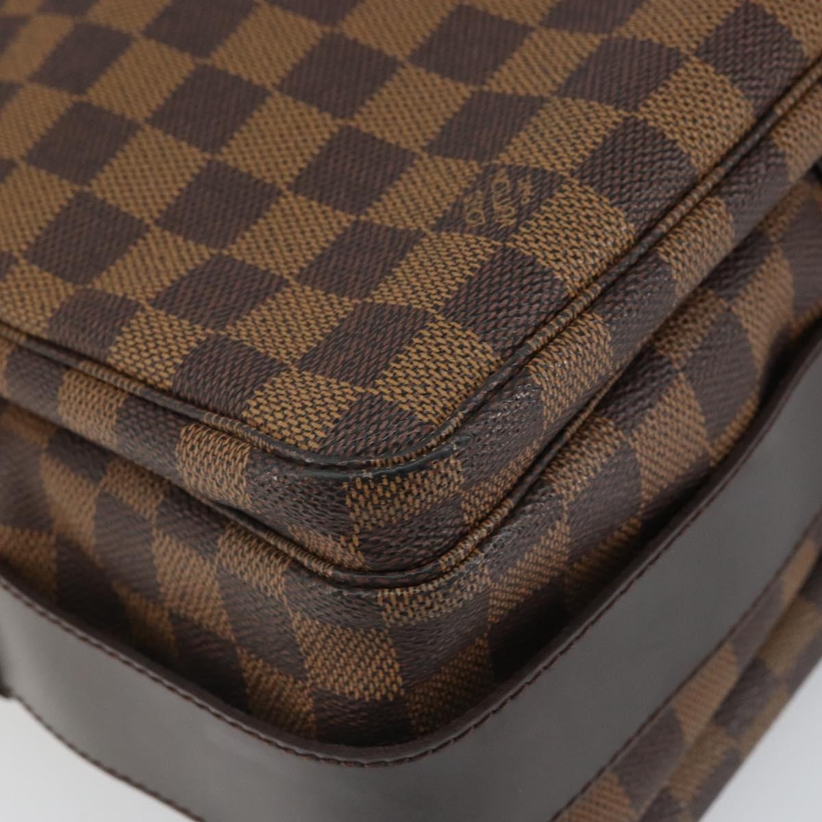 Louis Vuitton Naviglio Handbag Damier Brown Canvas Shoulder Bag