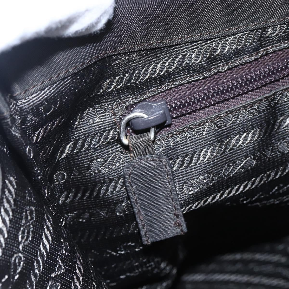 Prada Resin Chain Shoulder Bag Nylon Brown Nylon Shoulder Bag Bag