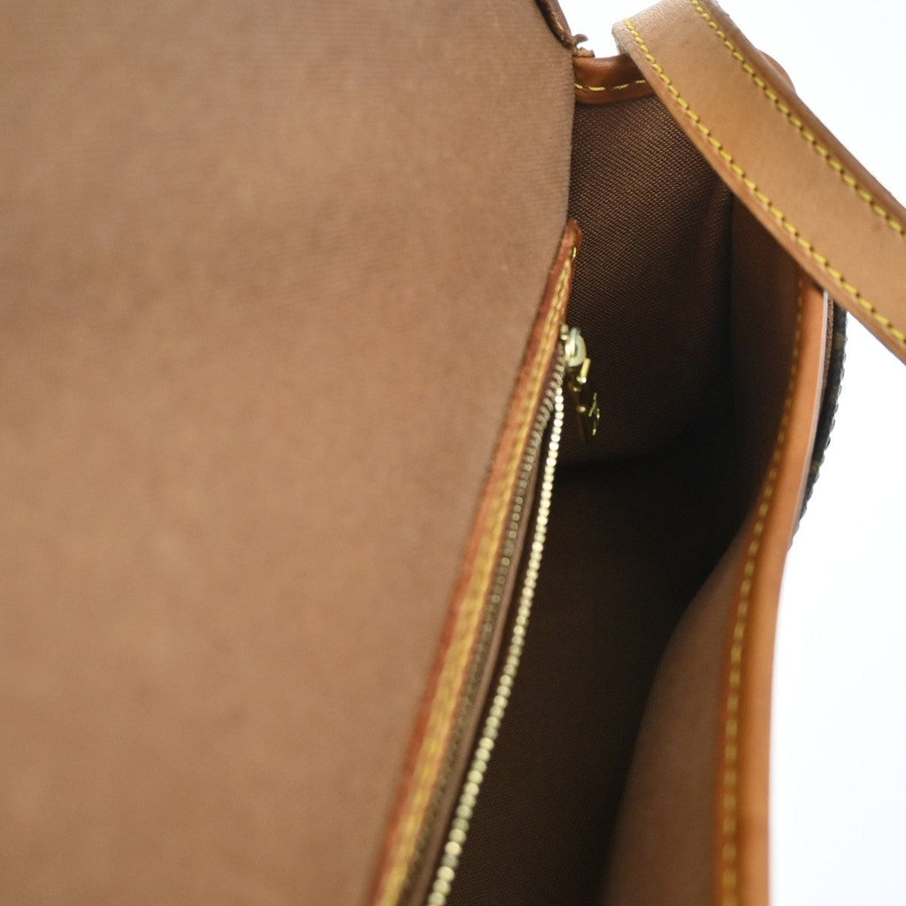 Louis Vuitton Sologne Handbag Monogram Canvas Brown Canvas Shoulder Bag