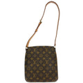 Louis Vuitton Musette Salsa Handbag Monogram Canvas Brown Canvas Shoulder Bag