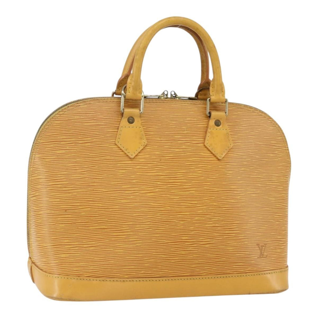 Louis Vuitton Alma Handbag Epi Leather Yellow Leather Handbag