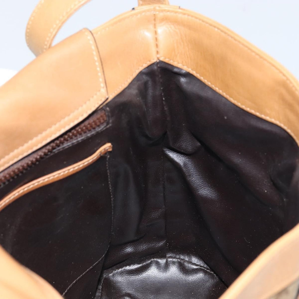 Celine C Sulky Shoulder Bag Canvas And Leather Beige Canvas Shoulder Bag Bag