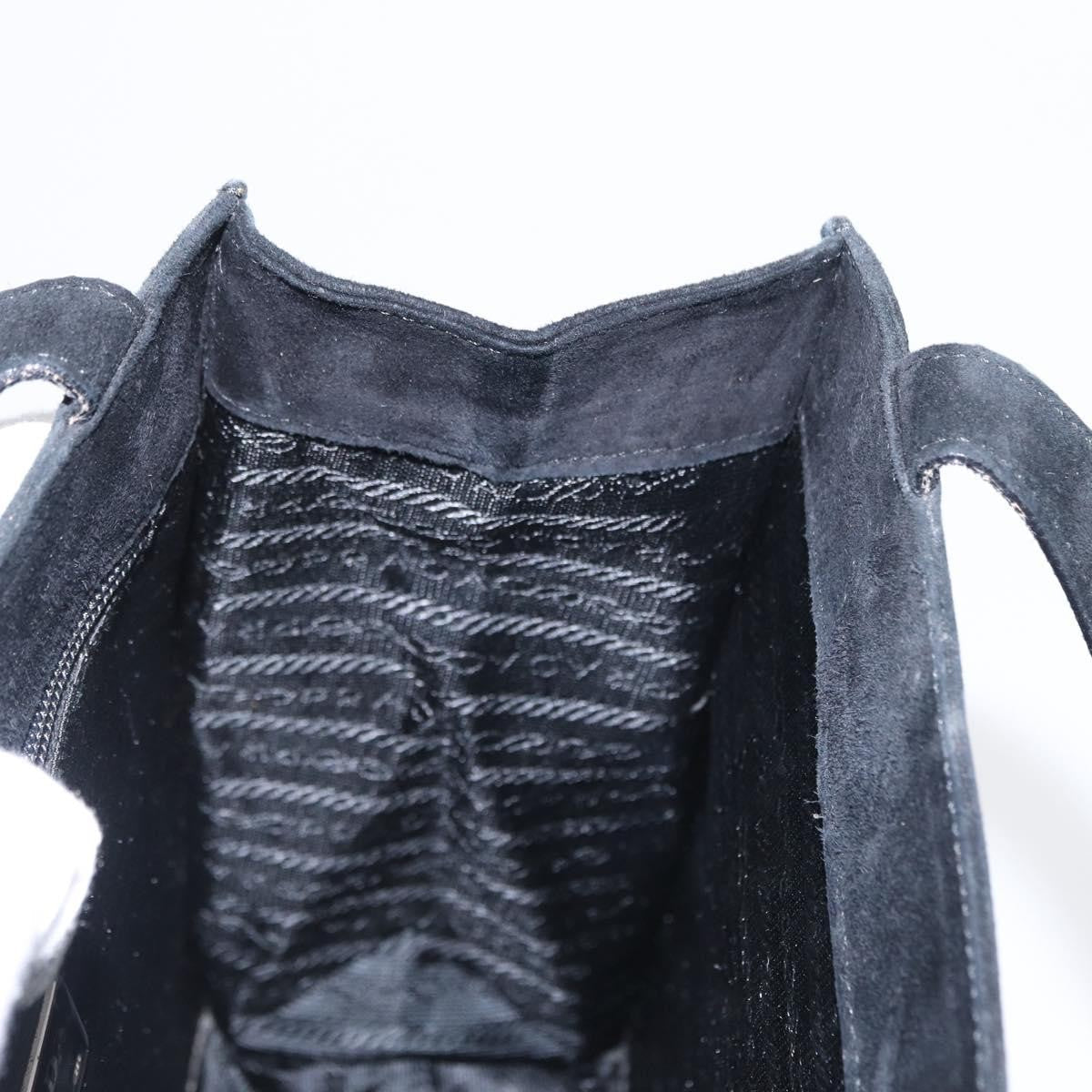 Prada Vintage Handbag Suede Black Suede Handbag