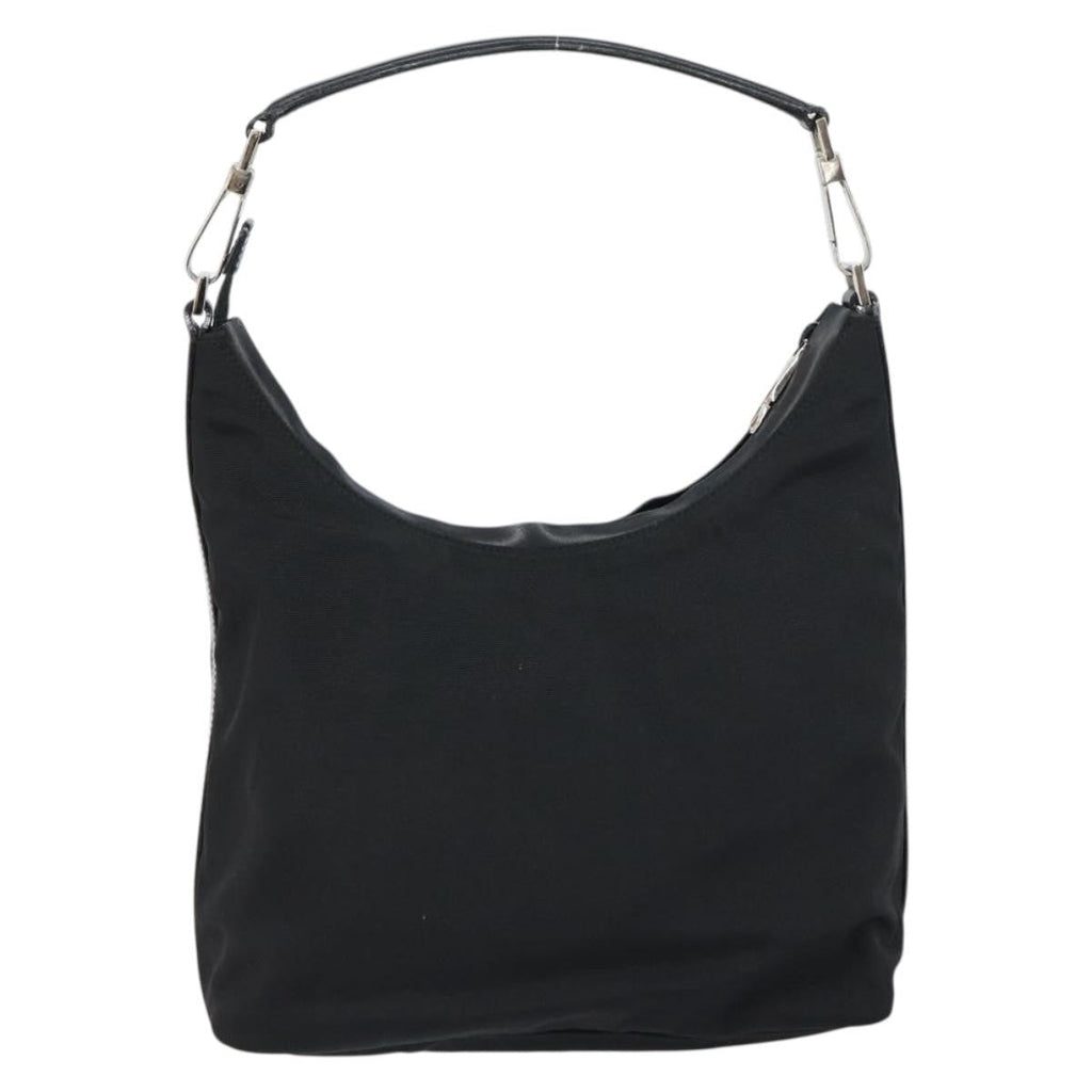 Gucci Zip Hobo Nylon Black Nylon Shoulder Bag Bag (Pre-Owned)