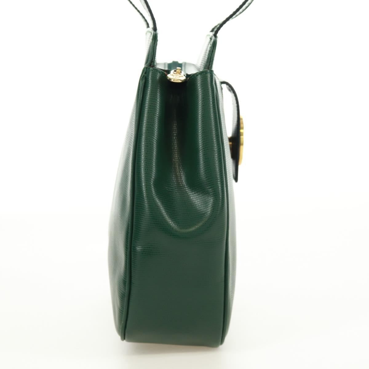 Celine Circle Logo Shoulder Bag Leather Green Leather Shoulder Bag Bag