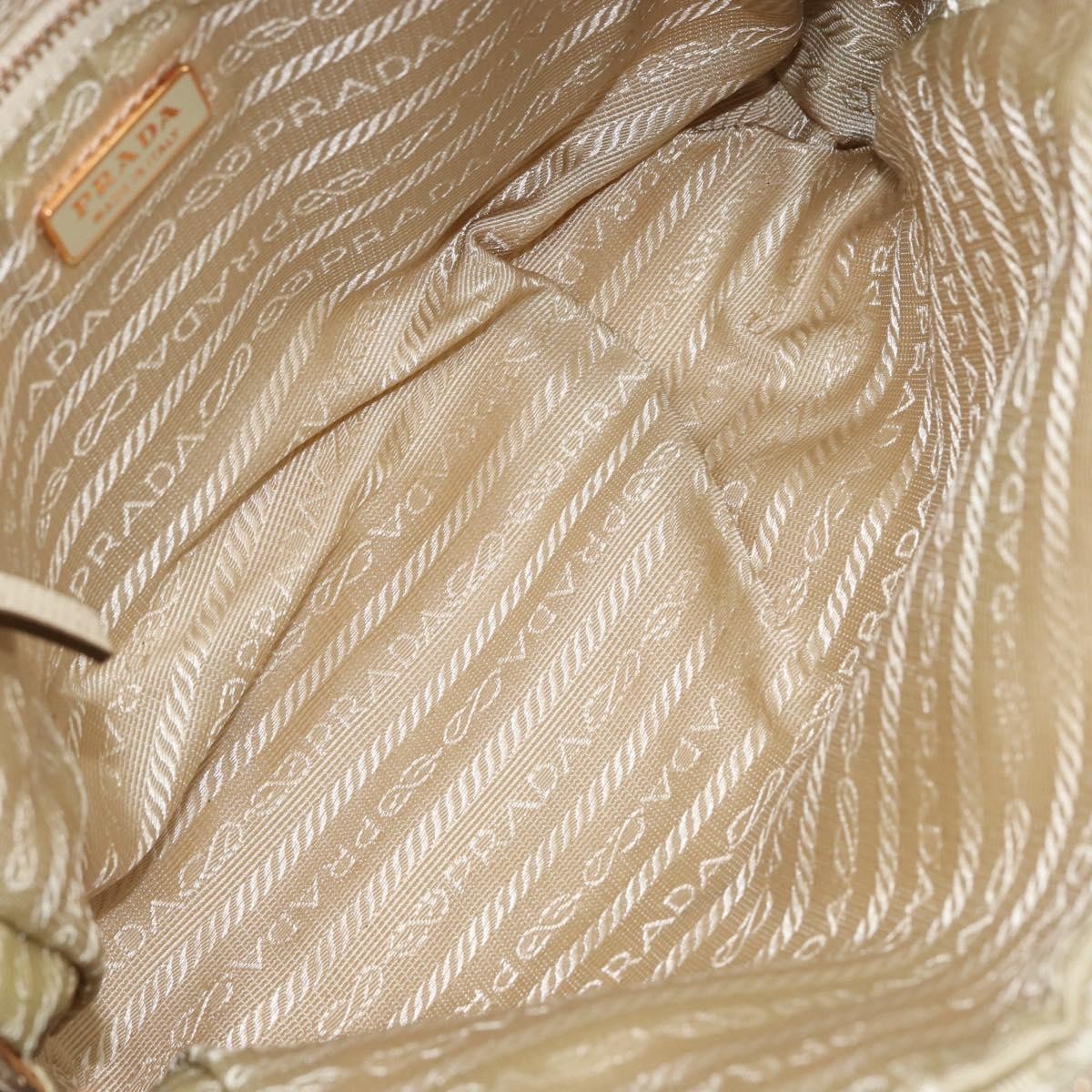 Prada Vintage Handbag Tessuto Beige Nylon Handbag