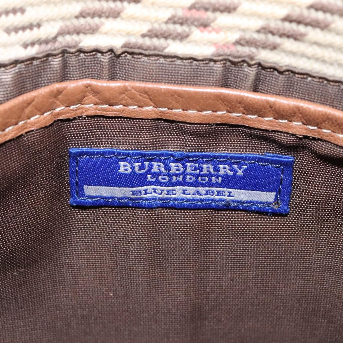 Burberry Blue Label Shoulder Bag Canvas Beige Canvas Shoulder Bag