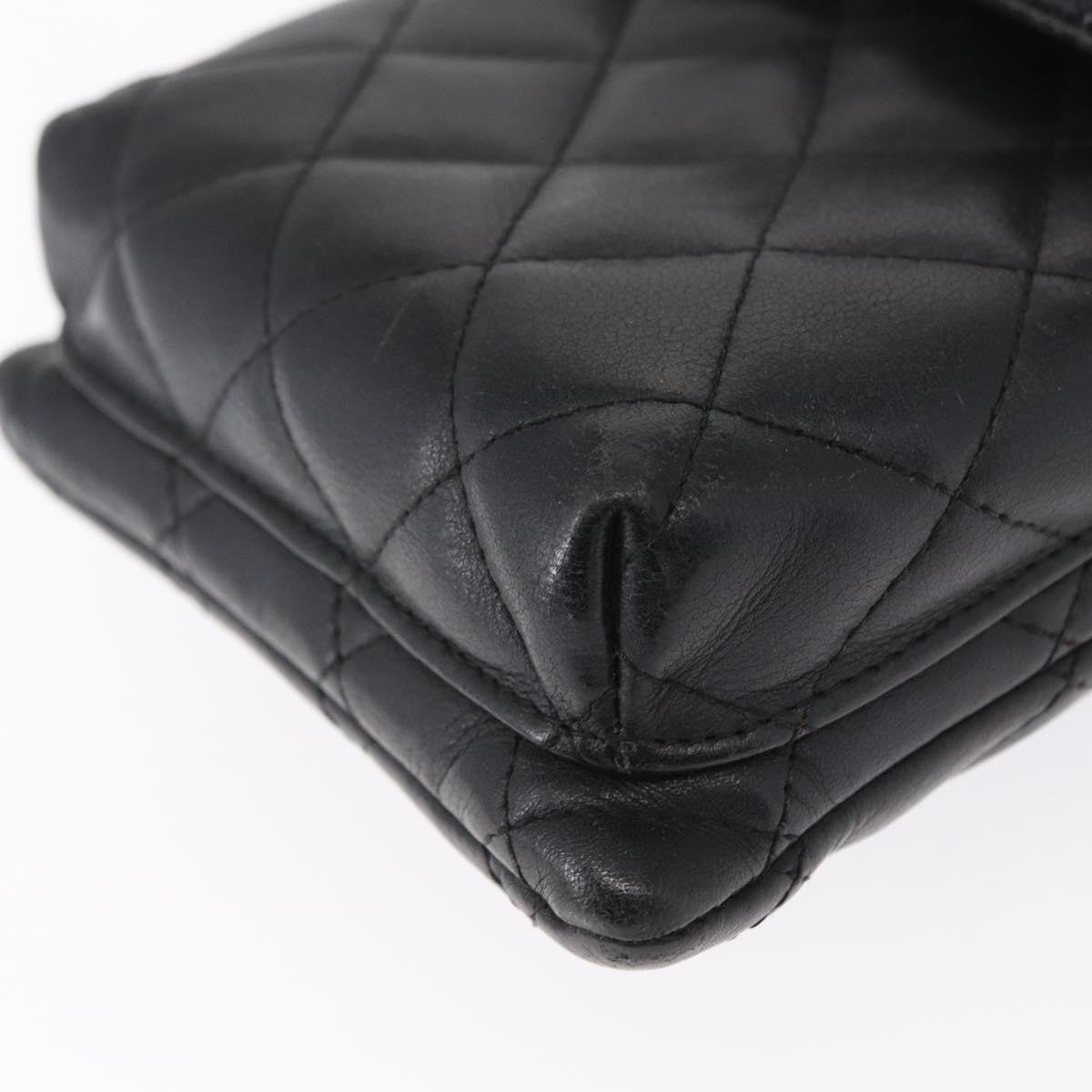 Chanel Cambon Flap Crossbody Bag Quilted Lambskin Silver Leather Shoulder Bag Bag