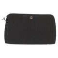 Christian Dior Vintage Honeycomb Clutch Canvas Black Canvas Clutche & Pouche Bag (Pre-Owned)