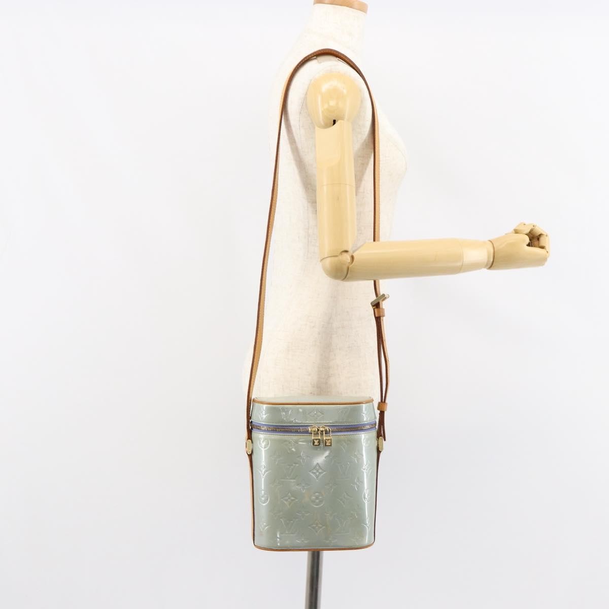 Louis Vuitton Sullivan Handbag Monogram Vernis Gray Patent_Leather Shoulder Bag