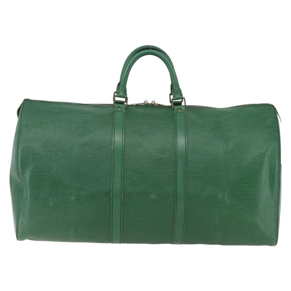 Louis Vuitton Keepall Bag Epi Leather Green Epi Leather Travel Bag