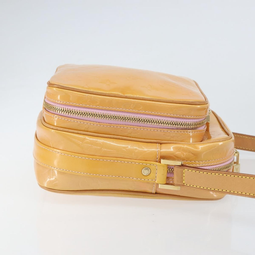 Louis Vuitton Wooster Handbag Monogram Vernis Yellow Patent_Leather Shoulder Bag