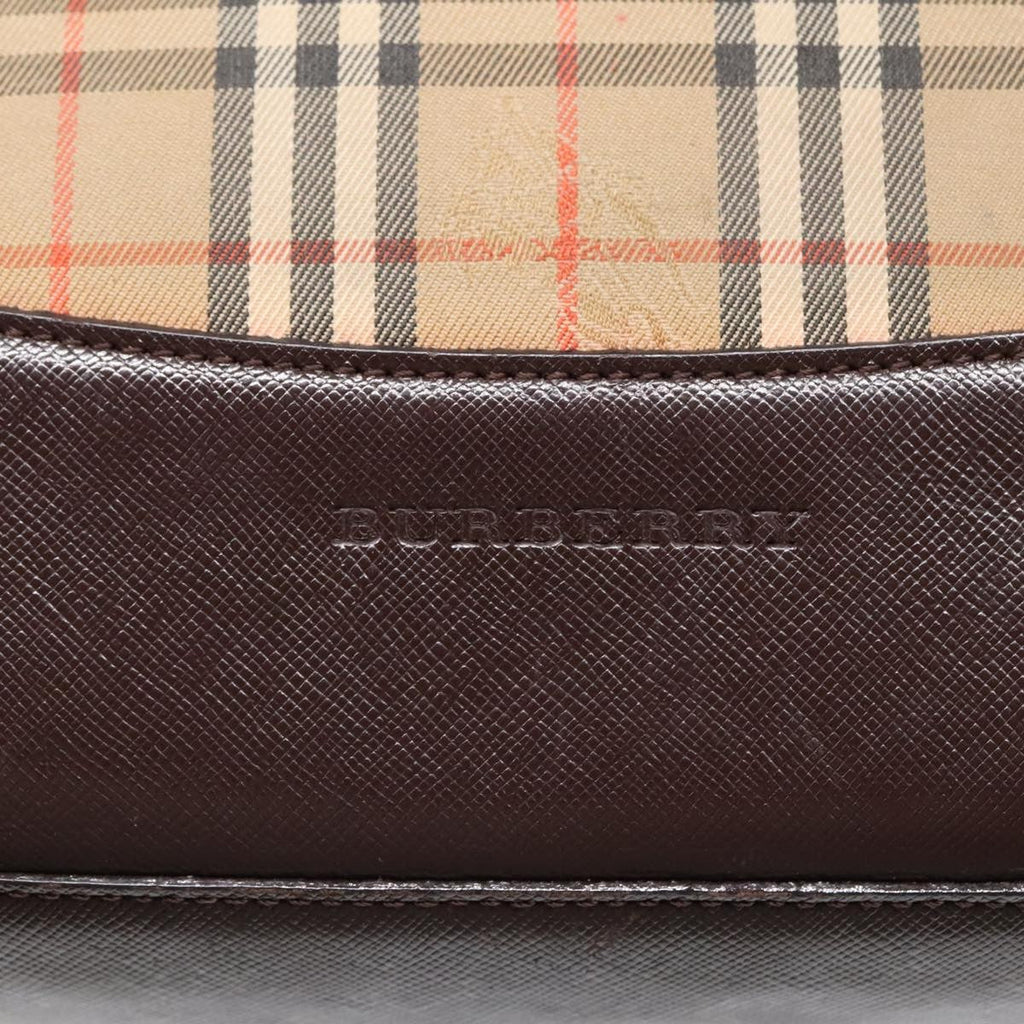 Burberry Nova Check Tote Canvas Check Pattern Beige Canvas Tote Bag
