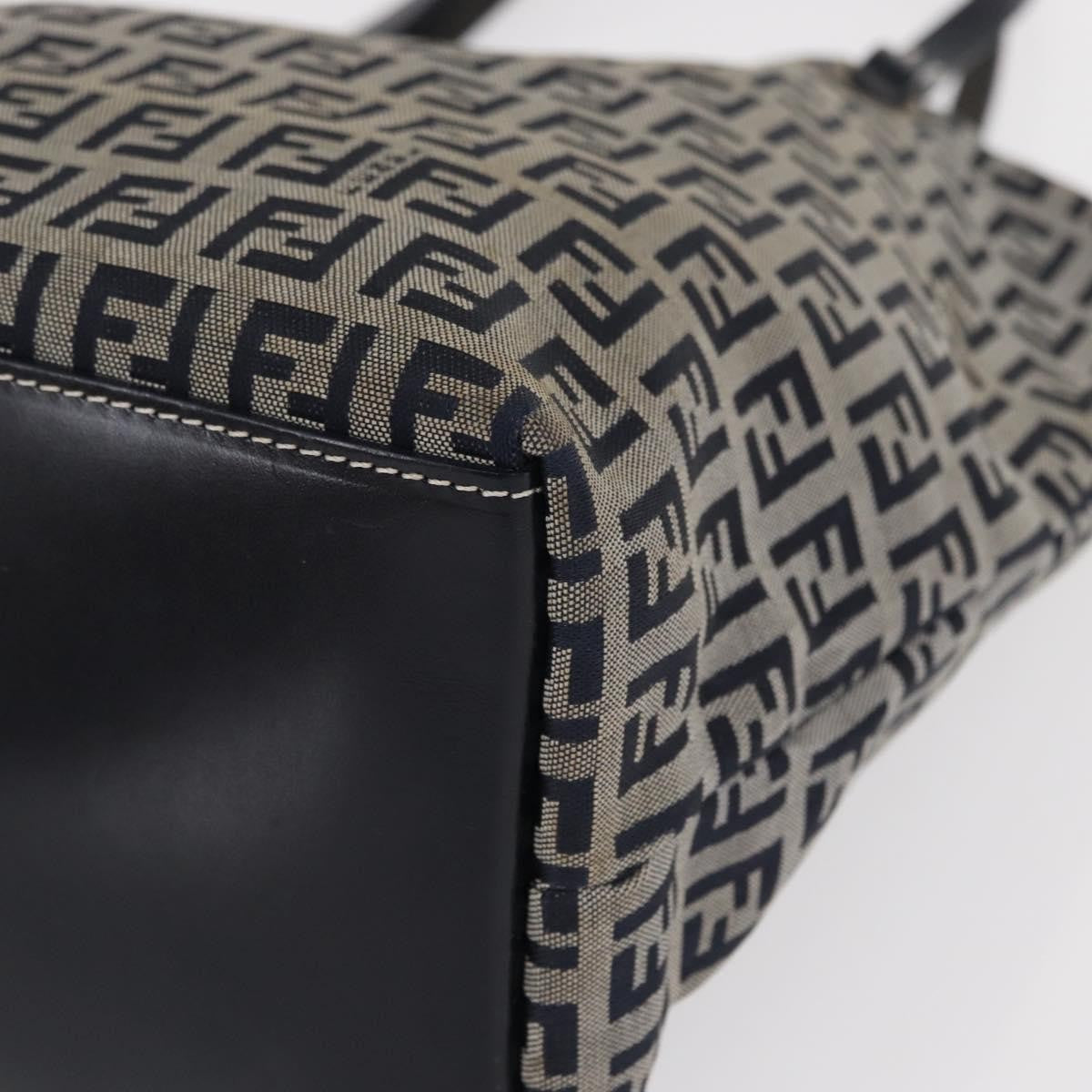 Fendi Shopping Tote Zucchino Canvas Navy Canvas Tote Bag Bag