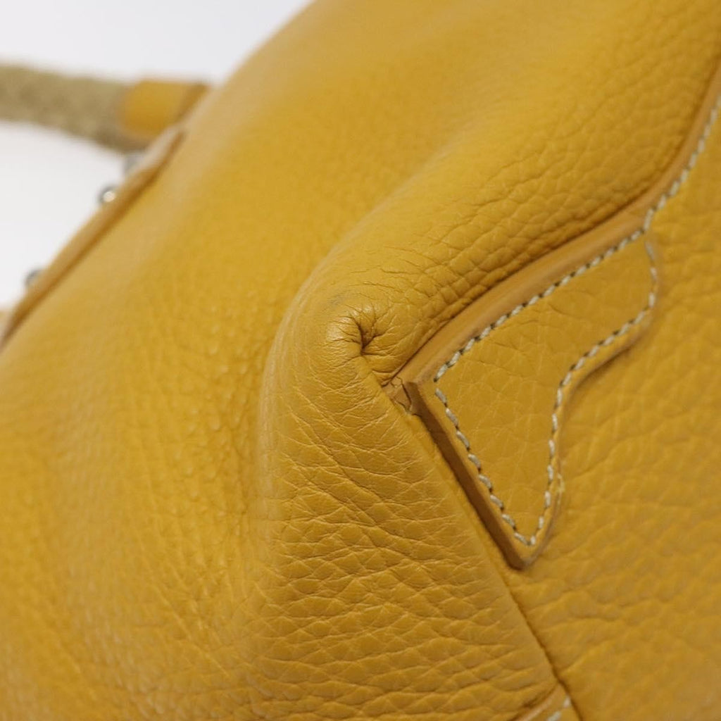 Prada Vintage Handbag Leather Yellow Leather Handbag