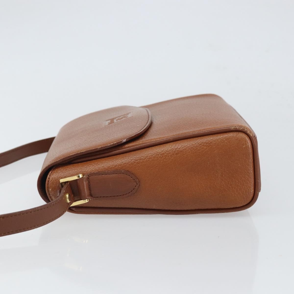 Burberry Vintage Shoulder Bag Leather Brown Leather Shoulder Bag