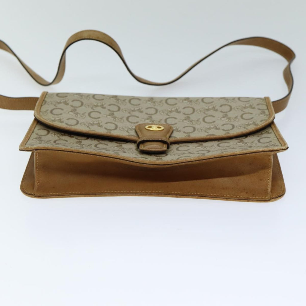 Celine C Macadam Shoulder Bag Canvas Beige Canvas Shoulder Bag Bag