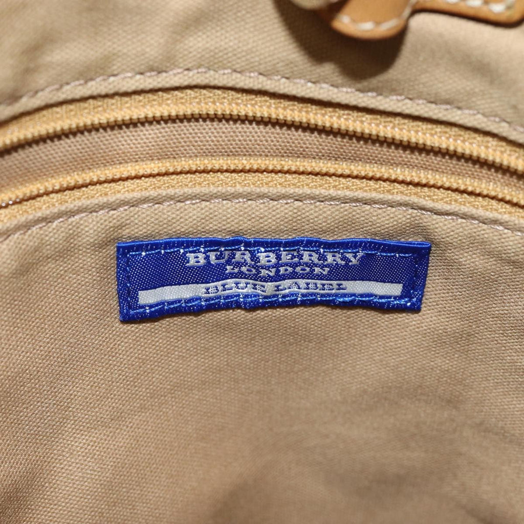 Burberry Nova Check Blue Label Nylon Brown Nylon Tote Bag