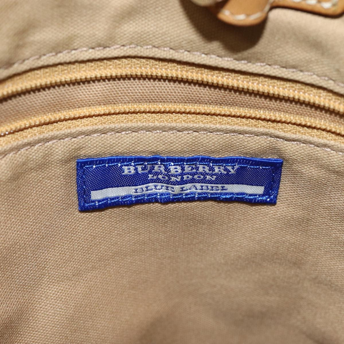 Burberry Nova Check Blue Label Nylon Brown Nylon Tote Bag