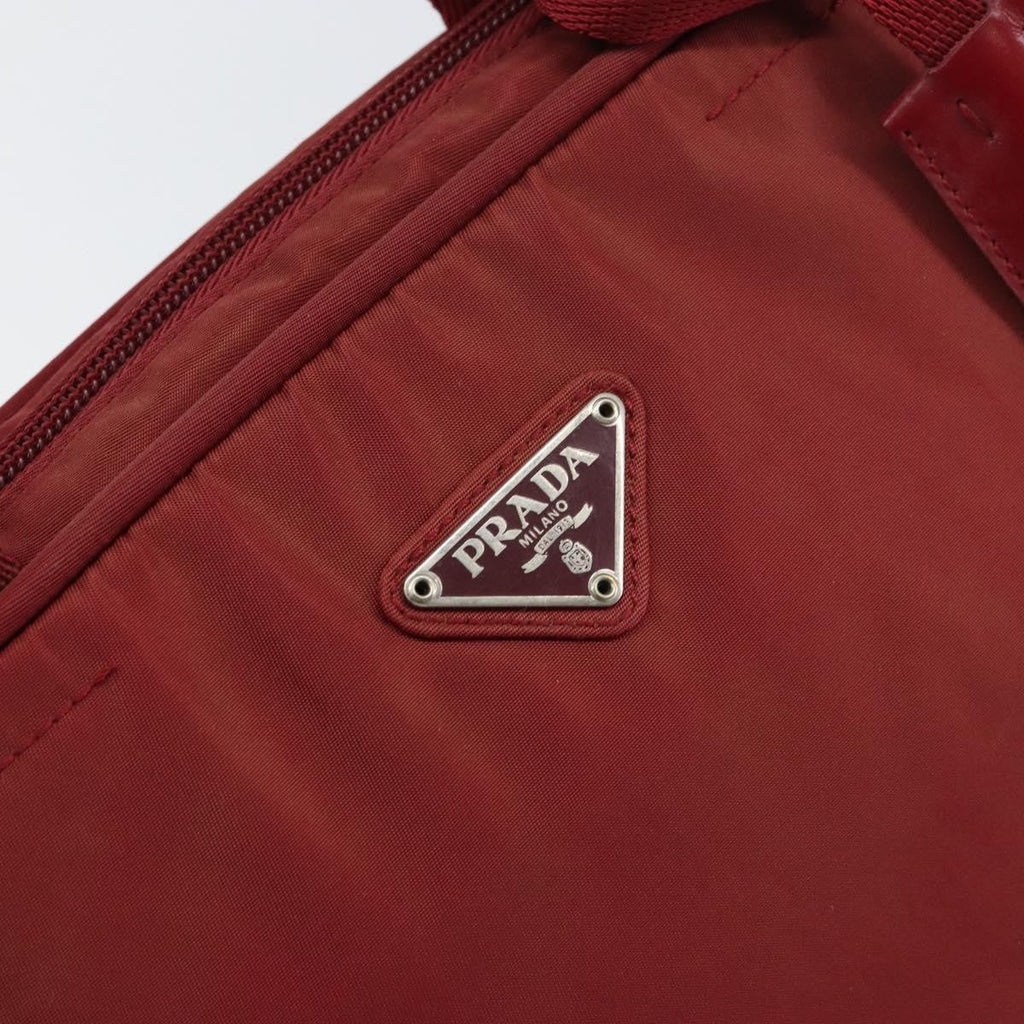 Prada Zip Around Tote Tessuto Red Nylon Shoulder Bag Bag