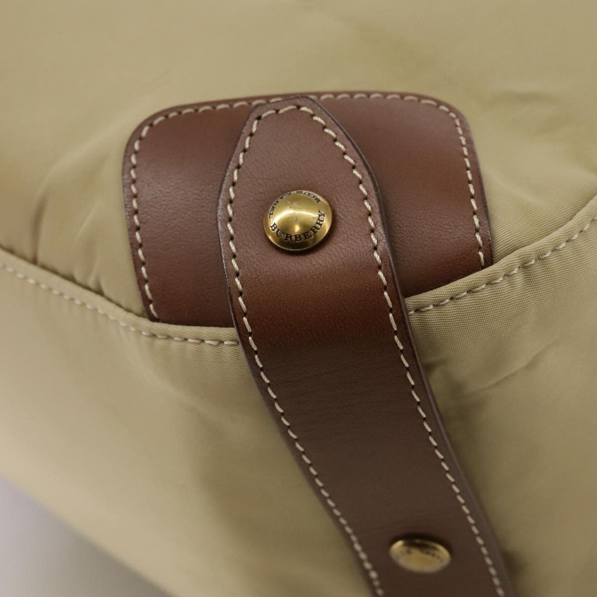 Burberry Blue Label Shoulder Bag Nylon Beige Nylon Shoulder Bag