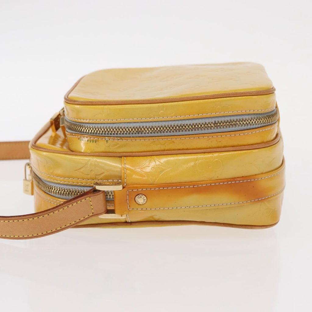 Louis Vuitton Wooster Handbag Monogram Vernis Yellow Patent_Leather Shoulder Bag