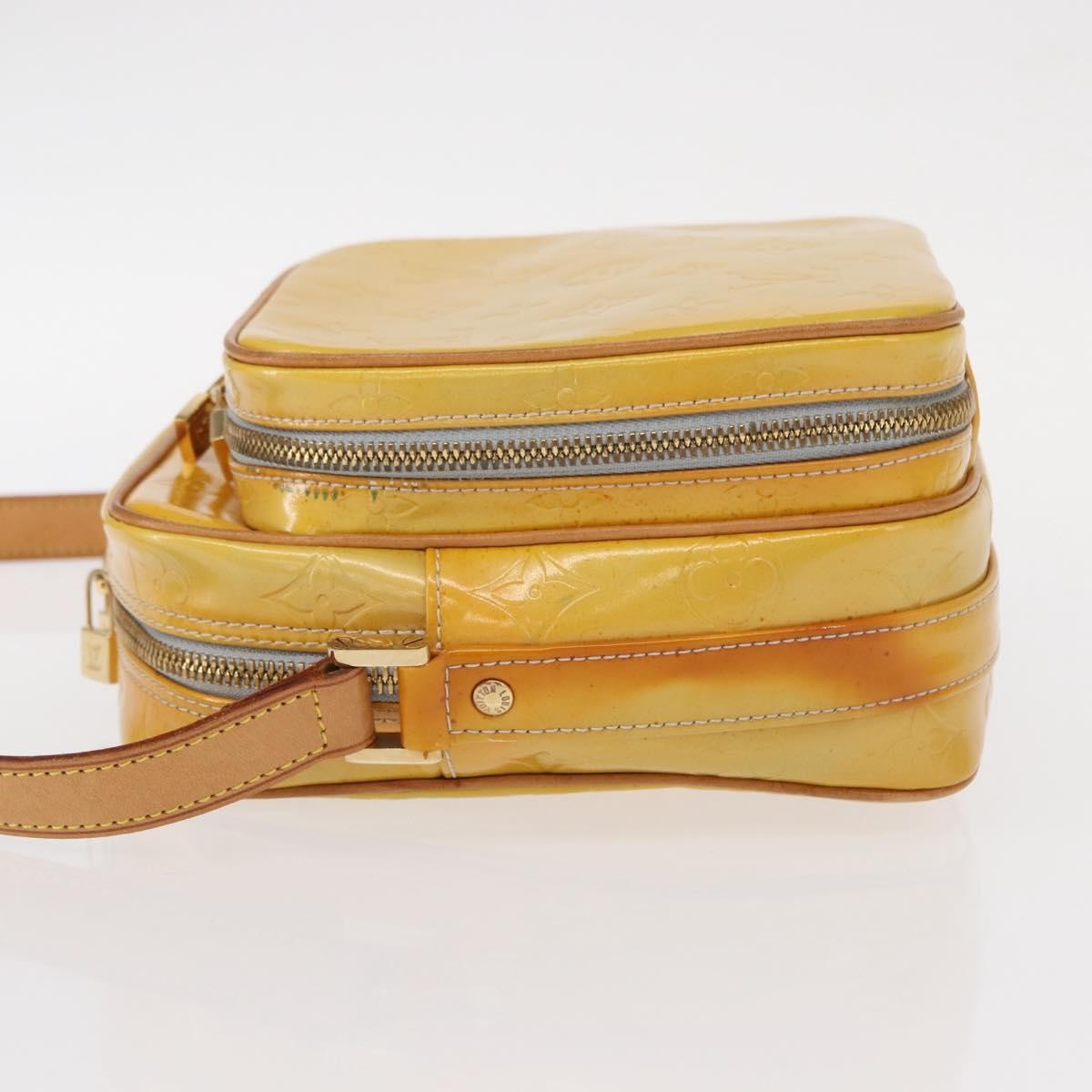 Louis Vuitton Wooster Handbag Monogram Vernis Yellow Patent_Leather Shoulder Bag
