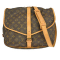 Louis Vuitton Saumur Handbag Monogram Canvas Brown Canvas Shoulder Bag